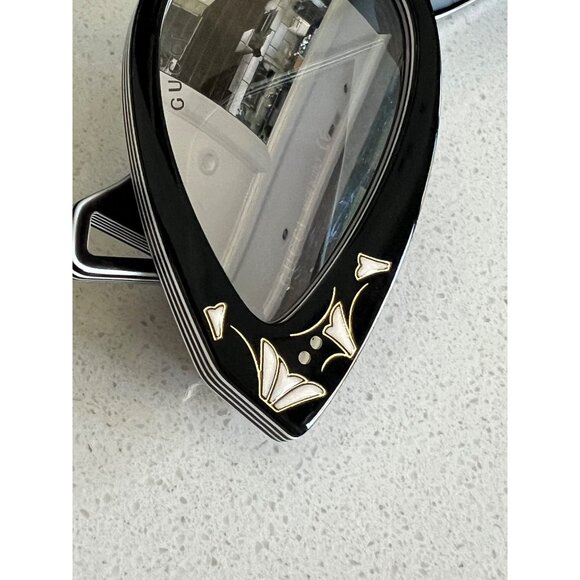 Gucci Inverted Multilayer Acetate runway for Cat-Eye black Sunglasses - Picture 12 of 12